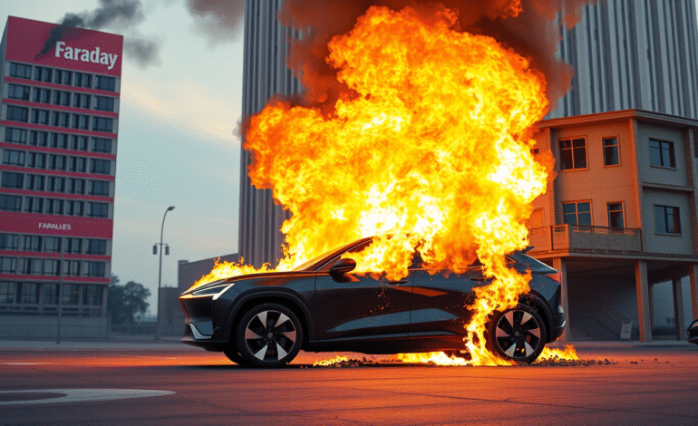 Faraday Future’s Electric SUV Catches Fire in Los Angeles Headquarters: Building Red Tagged Amidst Financial Struggles and Legal Woes